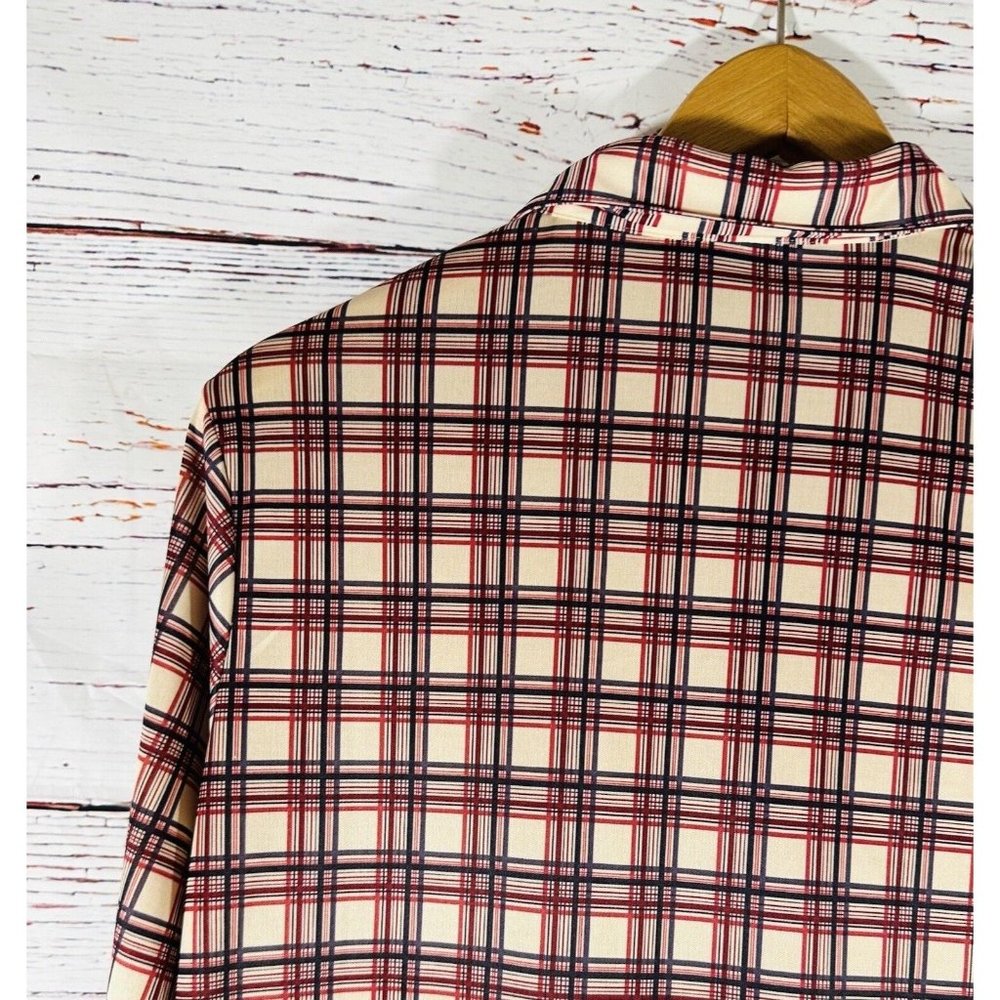 Vintage Polyester Button Front Collared Shirt Lar… - image 8